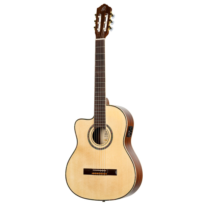 ORTEGA Family Series Pro 4/4 Classical Guitar 6 String Lefty - Solid Spruce / Mahogany Natural + Bag