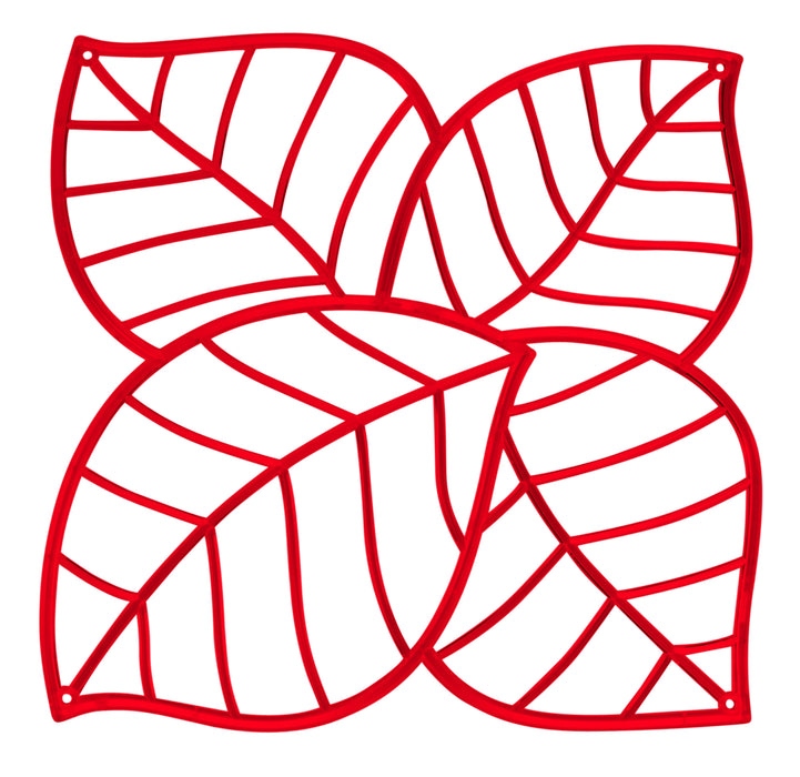 Koziol Decorative panel 4 pieces Leaf red 2043536
