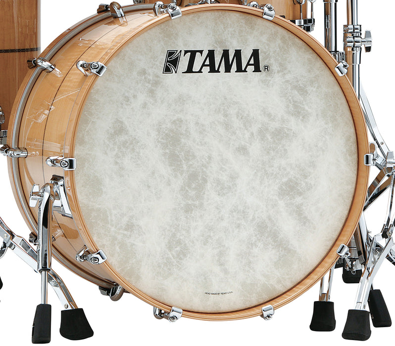 TAMA STAR Maple Bass Drum 18" x 16" - Gloss Natural Curly Maple/Chrome HW/Drum Hoop Matched with Inlay (outside)