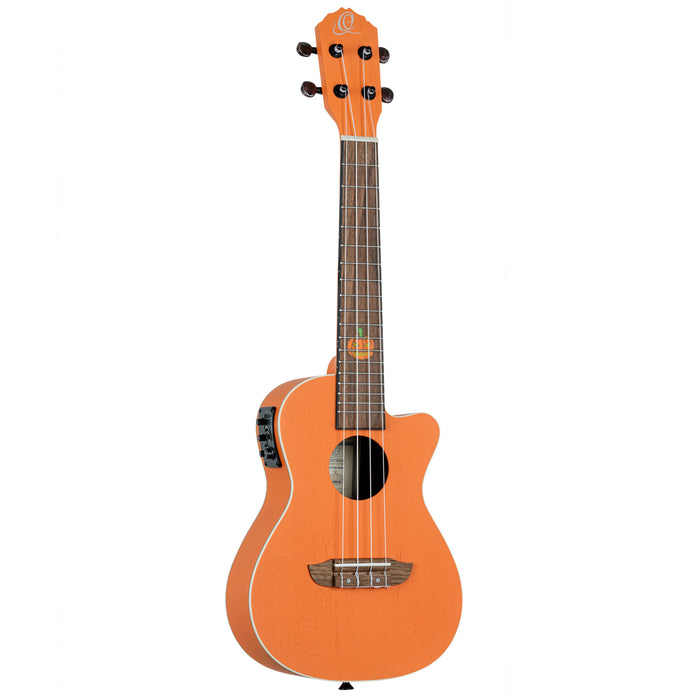 ORTEGA Custom Built Series Halloween Edition Concert Preamp Ukulele 4 String - Pumpkin Orange