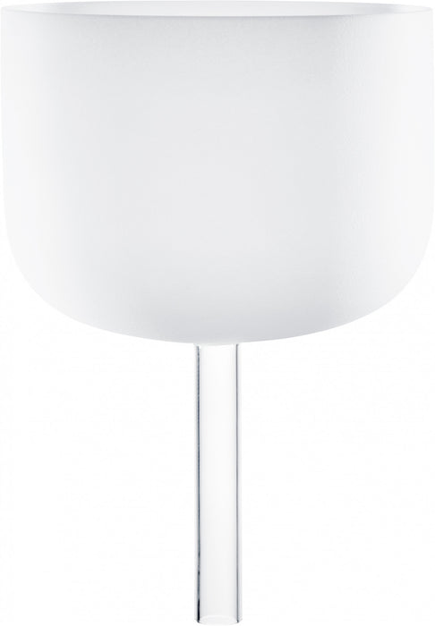 MEINL Sonic Energy White-frosted Crystal Singing Bowl with Handle 10" - F4/Heart Chakra/432 Hz