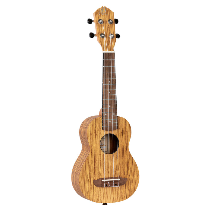 ORTEGA Timber Series Soprano Ukulele 4 String - Zebrawood Natural + Bag