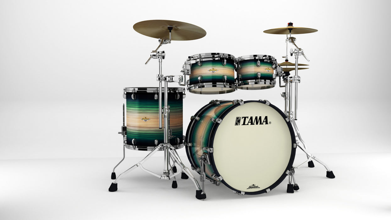 TAMA Starclassic Maple Exotic Shell Kit 4 pcs - Emerald Pacific Walnut Burst/Black Nickel HW