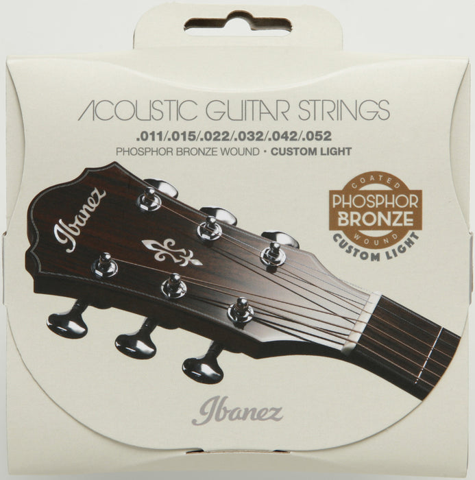 IBANEZ String Set for 6 String Acoustic Guitar - Custom Light