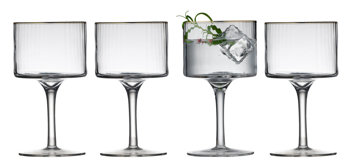 Lyngby Glas Palermo gin glasses 320 ml 4 pieces gold 23714