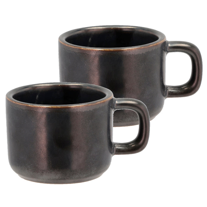 Villa Collection Fjord espresso mug 100 ml 2 pcs. Black 24605