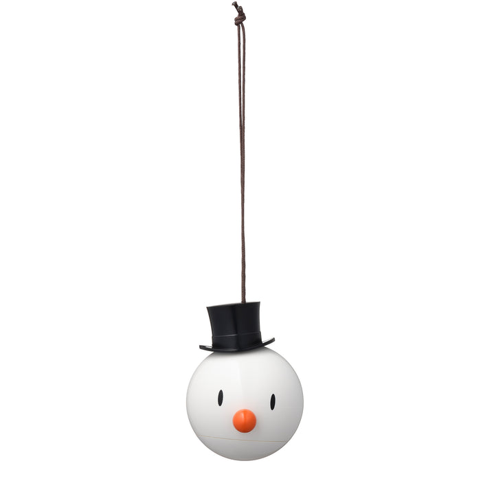 Hoptimist Snowman Ornament bauble pendant 2 pcs white 26095