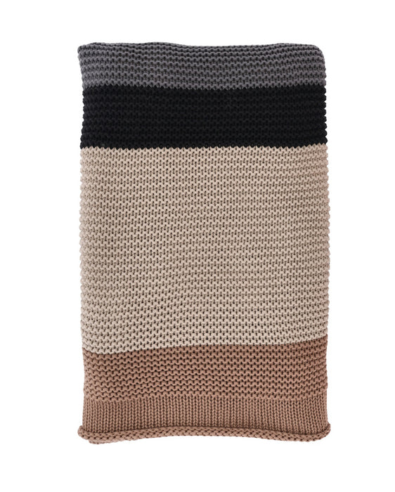 Södahl Bedspread 130 x 170 cm Bold knit Brown/grey 26723