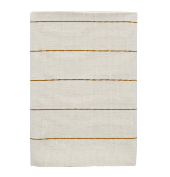 Södahl Tablecloth 140 x 270 cm Line offwhite/gold 26823
