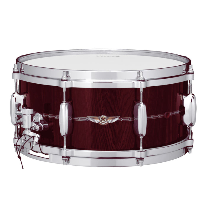 TAMA STAR Bubinga Snare Drum 14" x 6,5" - Dark Red Cordia/Chrome HW - Outside Inlay