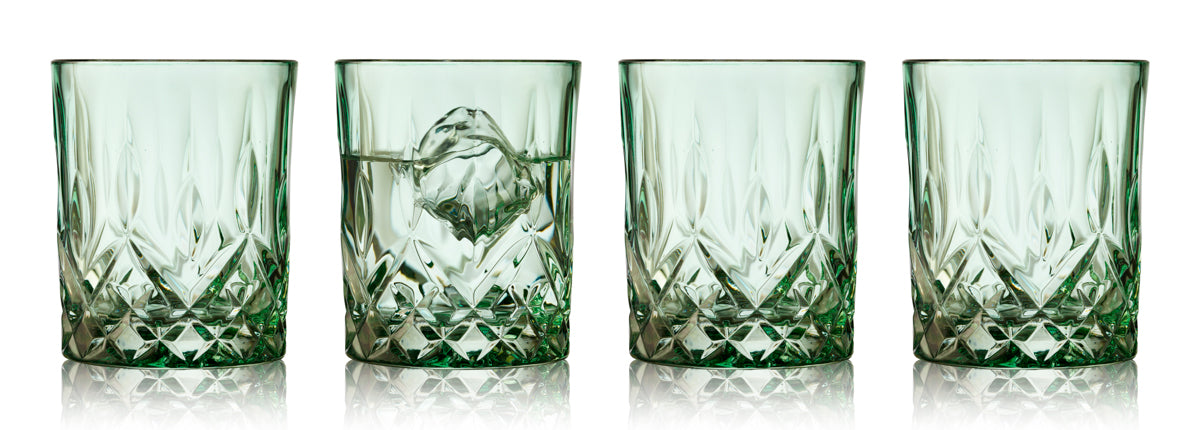 Lyngby Glas Sorrento whisky glasses 320 ml 4 pieces green 27730