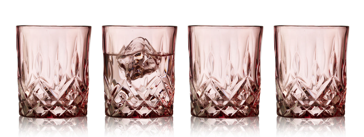 Lyngby Glas Sorrento whisky glasses 320 ml 4 pieces pink 27734