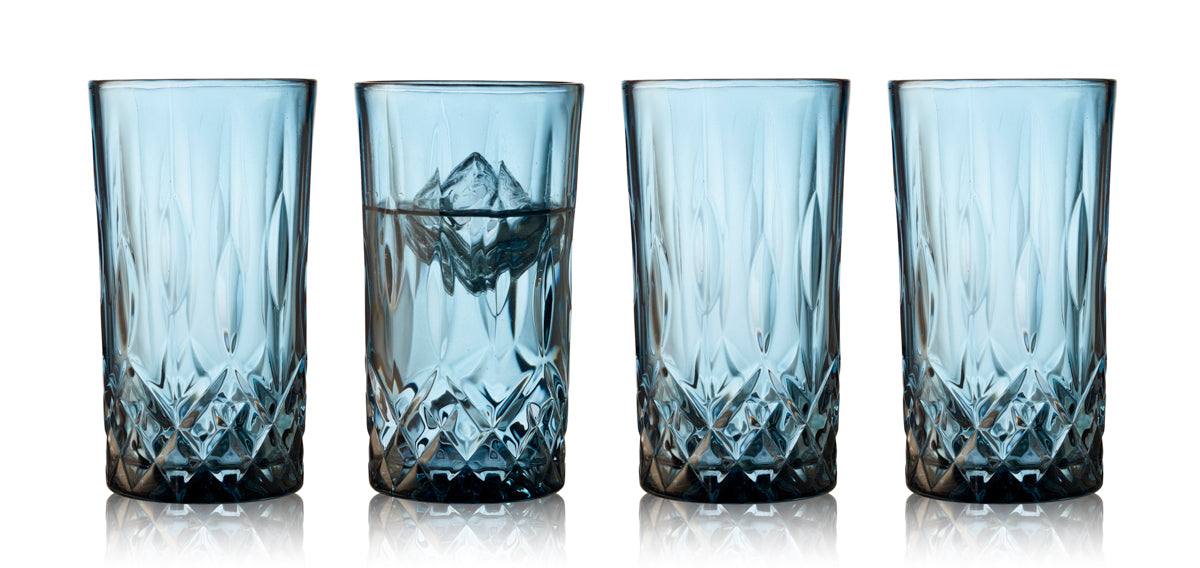Lyngby Glas Sorrento cocktail glasses 380 ml 4 pieces blue 27777