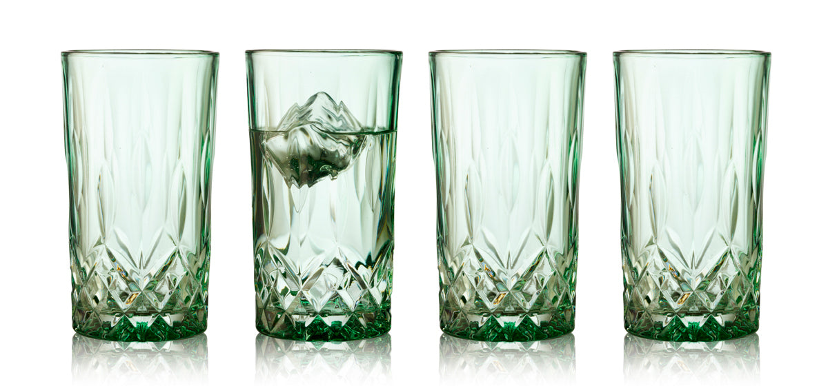 Lyngby Glas Sorrento cocktail glasses 380 ml 4 pieces green 27779