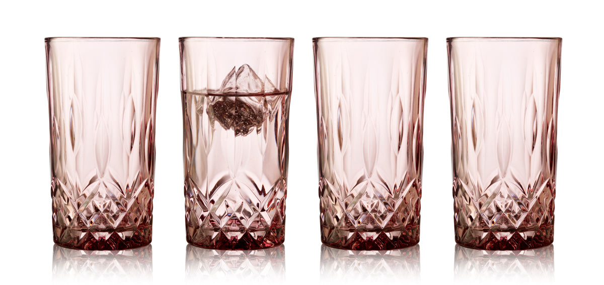 Lyngby Glas Sorrento cocktail glasses 380 ml 4 pieces pink 27781