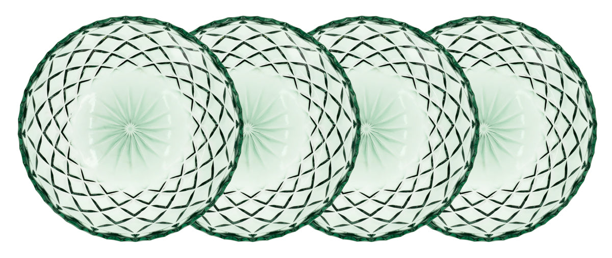 Lyngby Glas Sorrento plates 16 cm 4 pieces green 27797
