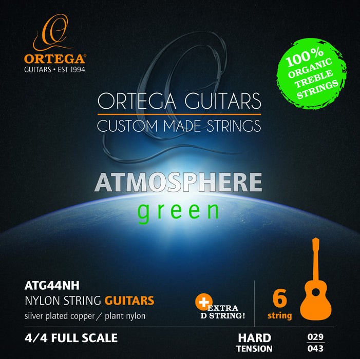 ORTEGA Atmosphere Green Series Nylon String Set - Hard Tension