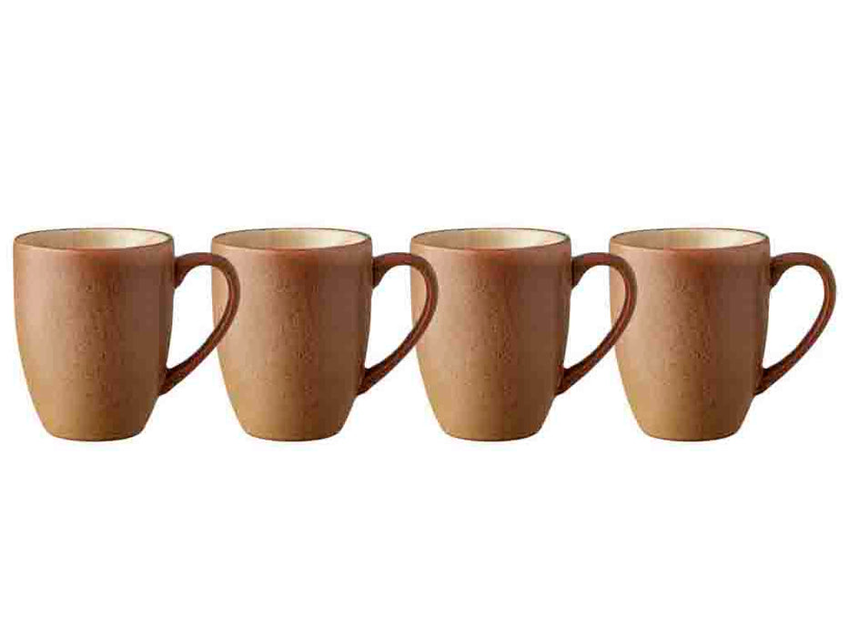 Bitz Set of mugs 300ml 4pcs. Wood/Sand Stoneware 28077