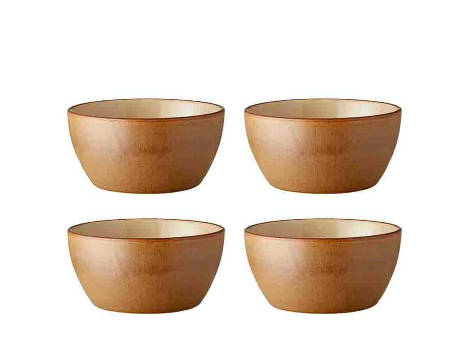 Bitz Set of bowls 4pc. 12cm Wood/Sand Stoneware 28090