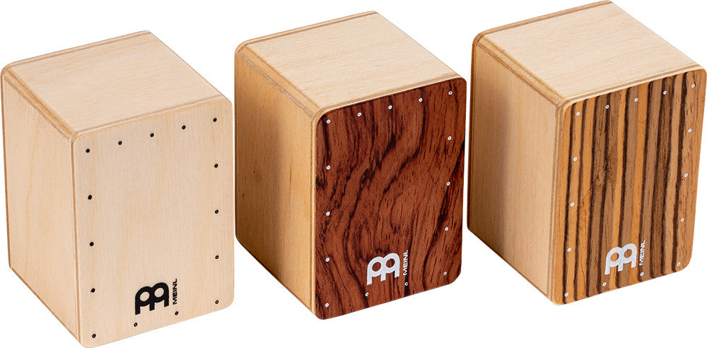 MEINL Percussion Mini Cajon Shaker Set - Bubinga/Natural/Zebrano