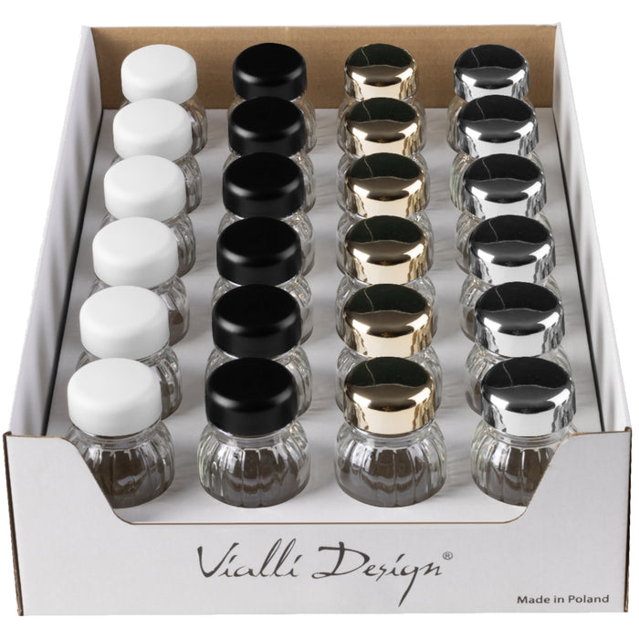 Vialli Design Display with spice jars Vilagio 24 pcs mix colors 1340