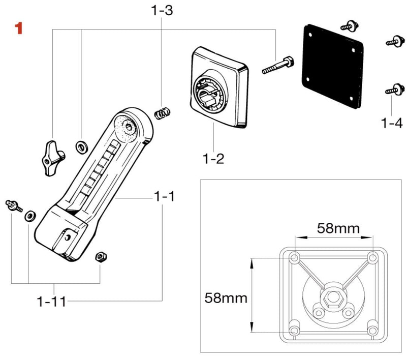 TAMA Spur bracket (player's left) (Starclassic)