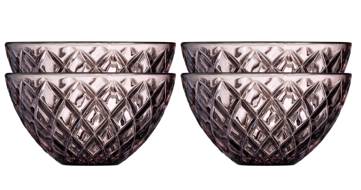 Lyngby Glas Sorrento bowl 12 cm 4 pieces pink 29034