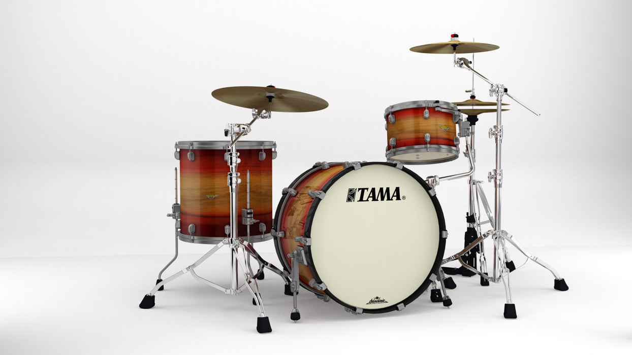TAMA Starclassic Maple Shell Kit 3 pcs - Ruby Pacific Walnut Burst/Smoked Black Nickel HW