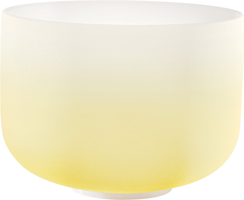 MEINL Sonic Energy Color-Frosted Crystal Singing Bowl 12" - E4/Solarplexus Chakra/440 Hz - Yellow