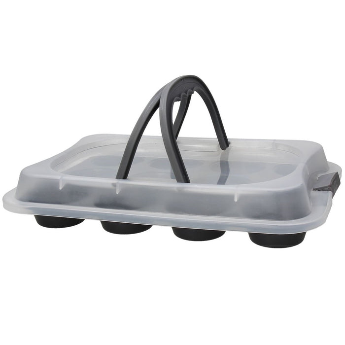 Tognana Forma na 12 Muffinek prostokД…tna z pokrywД… Premium Szary 29692