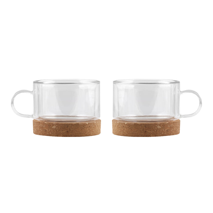 Vialli Design SET of 2 glasses with cork bottom 220ml VILAGIO 29323