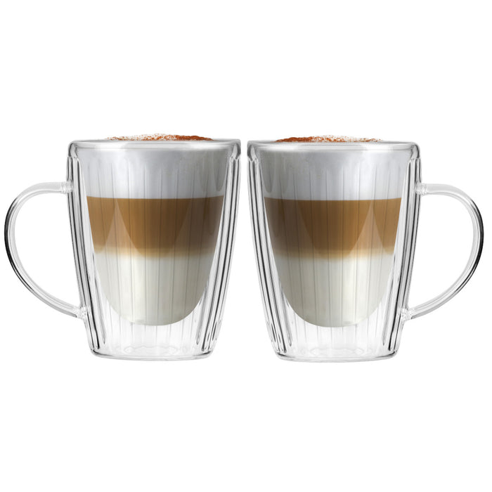 Vialli Design Komplet 2 szklanek z uchem z podwГіjnД… Е›ciankД… 250 ml Livio Duo 1654