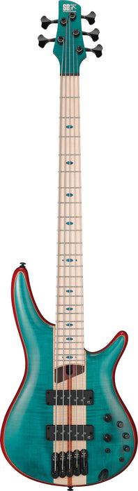 IBANEZ Premium SR Electric Bass 5-String - Caribbean Green Low Gloss + Gig Bag