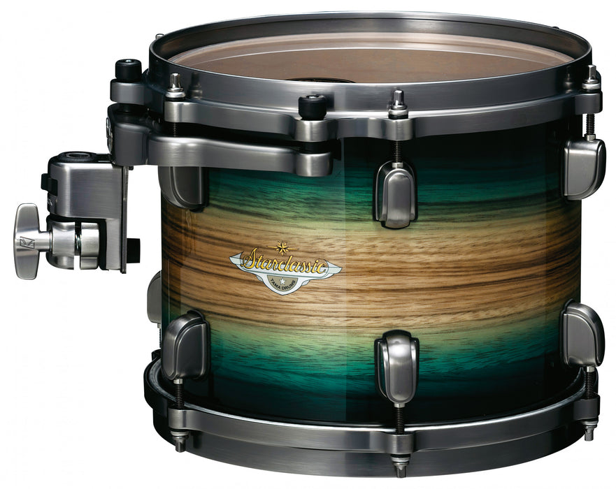 TAMA Starclassic Maple Exotic Rack Tom 10" x 8" - Emerald Pacific Walnut Burst/Smoked Black Nickel HW