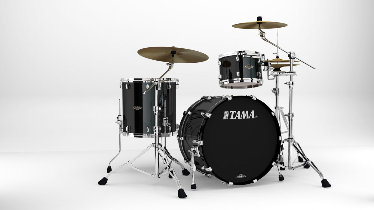 TAMA Starclassic Walnut/Birch Lacquer Shell Kit 3 pcs - Piano Black/Chrome HW