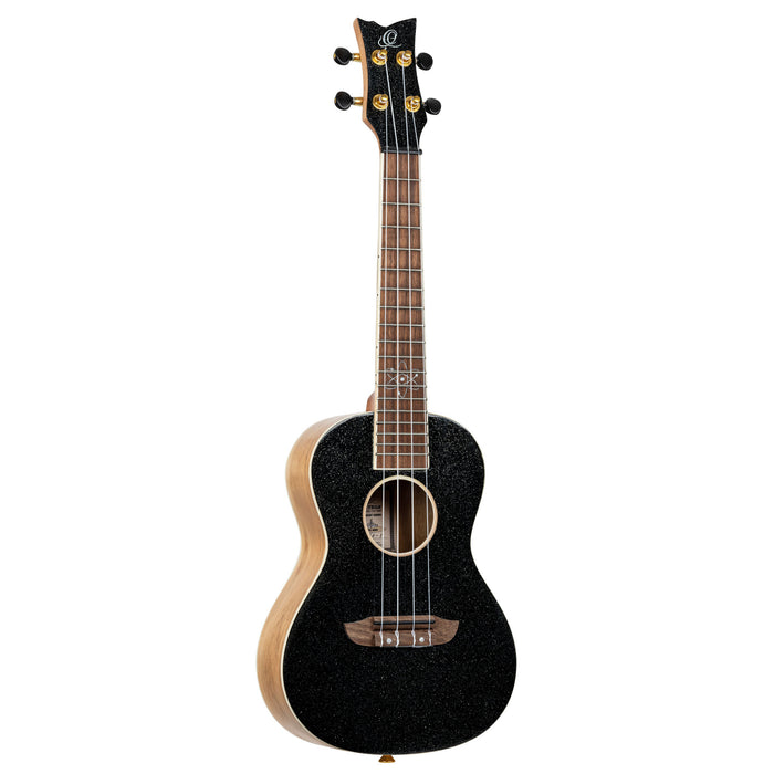 ORTEGA Element Series Concert Ukulele 4 String - Spruce / Catalpa Metallic Black + Bag