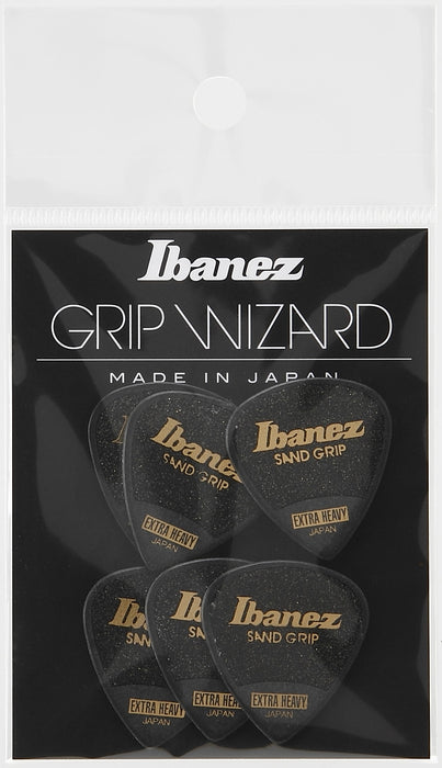 IBANEZ Grip Wizard Series Sand Grip Flat Picks - 6 pcs