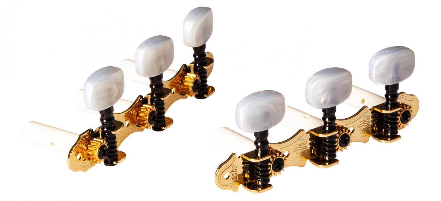 ORTEGA Family Series Pro Guitar Tuning Machines - Gold/White