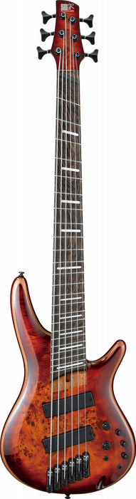IBANEZ Bass Workshop SR Electric Bass 6-String Multi Scale - Brown Topaz Burst