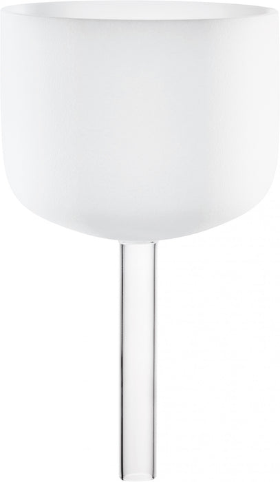 MEINL Sonic Energy White-frosted Crystal Singing Bowl with Handle 10" - B4/Crown Chakra/432 Hz