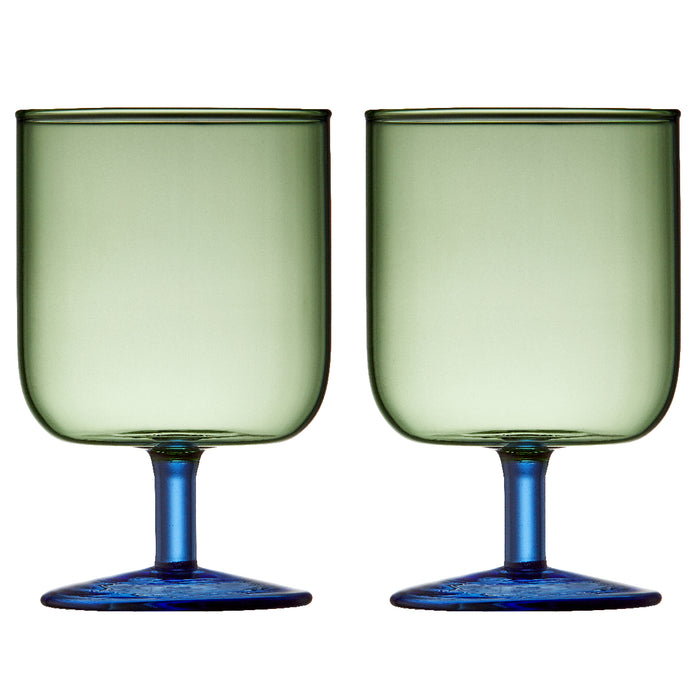Lyngby Glas Torino wine glasses 300 ml 2 pieces green/blue 30204