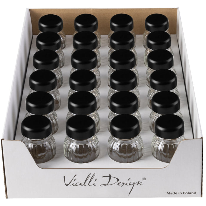 Vialli Design Display with spice jars Vilagio 24 pcs black 1302