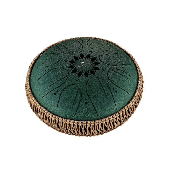 MEINL Sonic Energy Medium Octave Steel Tongue Drum 10" - F# Minor/8 Notes/432 Hz - Dark Green