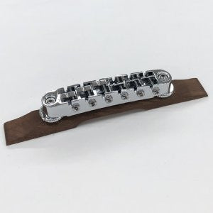 IBANEZ Lefty Bridge w/ Stud Screw & Nut, Wood Base for AF55L - Chrome