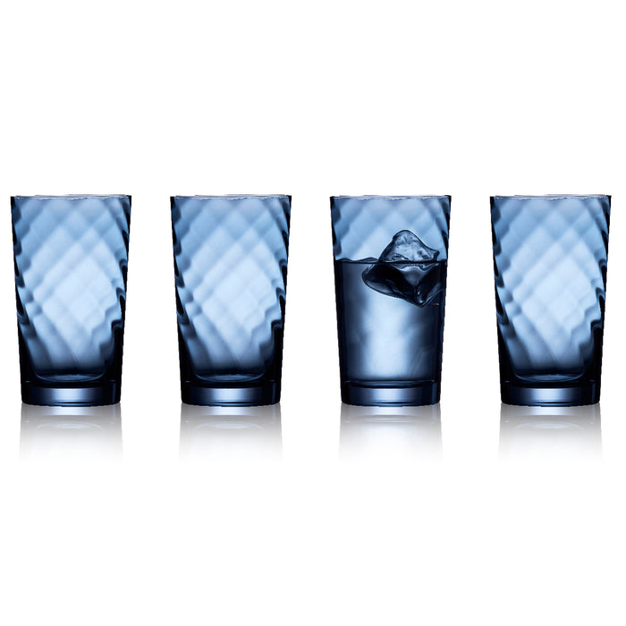 Lyngby Glas Vienna tall glasses 400 ml 4 pieces blue 31720