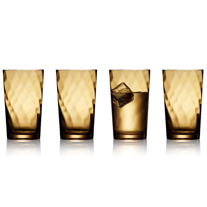 Lyngby Glas Vienna tall glasses 400 ml 4 pieces amber 31722