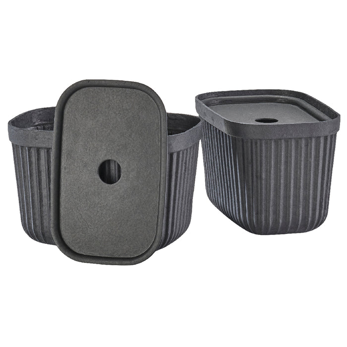 Zone Denmark Storage boxes 2 pcs. Pulp 15x23x15 cm Black 31770
