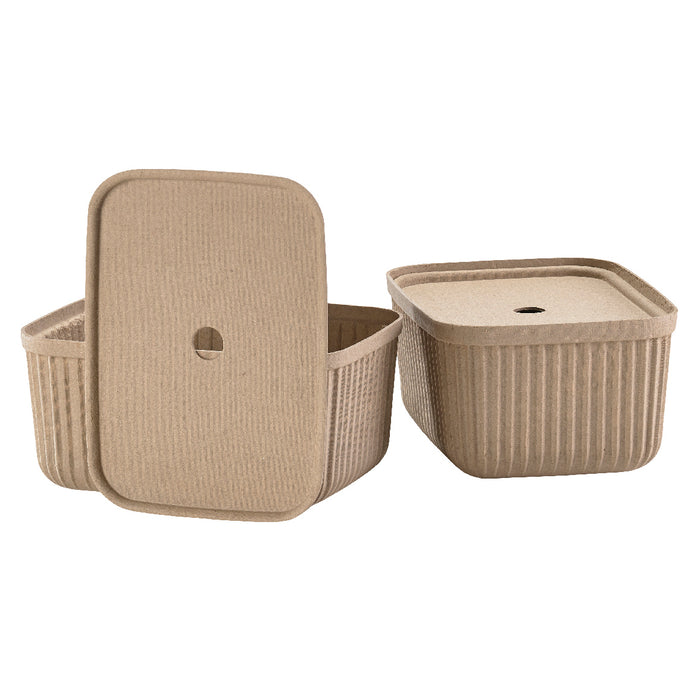 Zone Denmark Storage boxes 2 pcs. Pulp 32x23x15 cm Natural Brown 31771