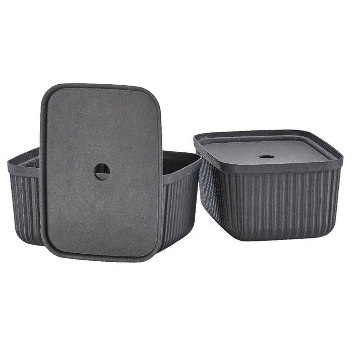 Zone Denmark Storage boxes 2 pcs. Pulp 32x23x15 cm Black 31775