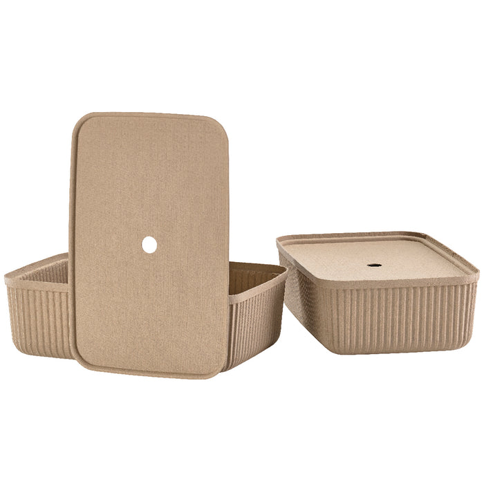 Zone Denmark Storage boxes 2 pcs. Pulp 48x32x15 cm Natural Brown 31776